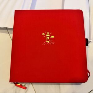 Archer and olive red notebook with Gold Lighthouse Design #21